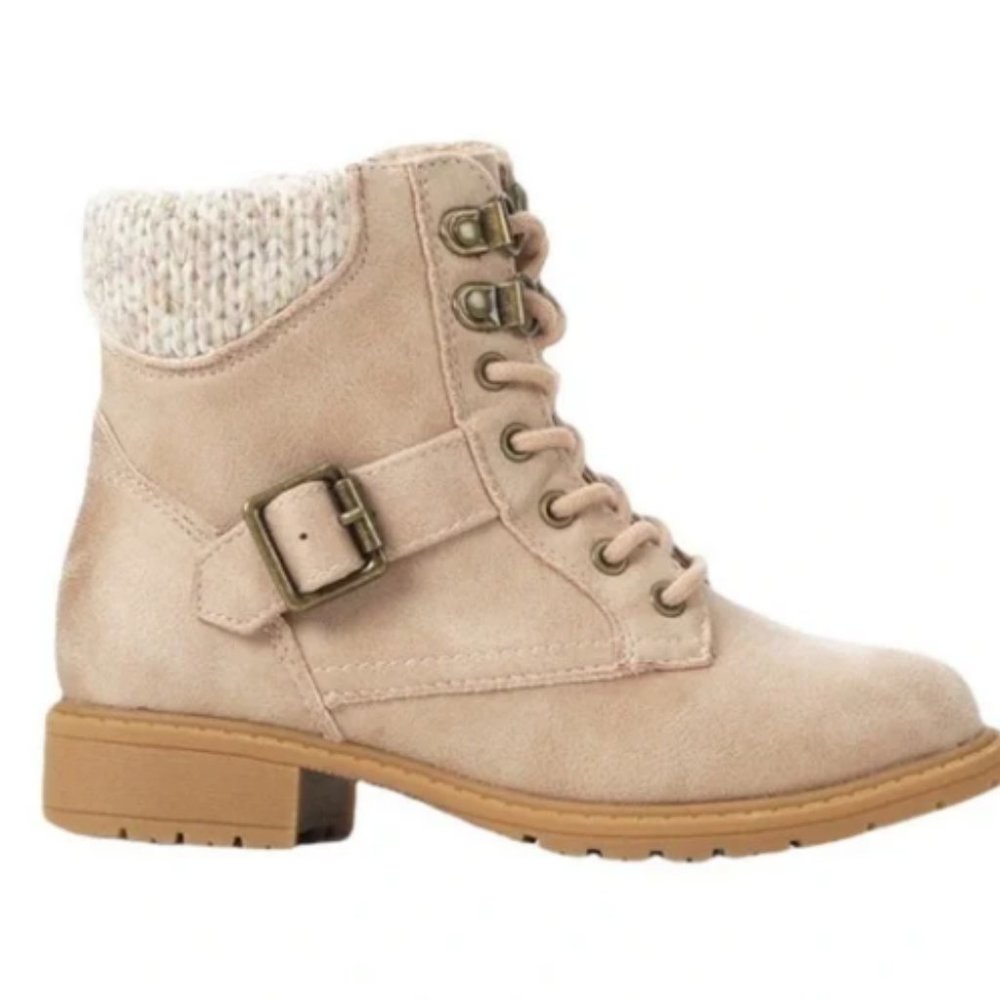 Mia (Little Girls) Size 1M Zoni Lace-Up Boot - Blush